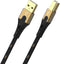 Oehlbach USB Primus B - USB A naar USB B - 100cm - Goud Zwart