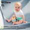 Lionelo Willow XXL - Box voor baby's - 187 cm x 207 cm x 68 cm - Veilig speelgebied - Grijs