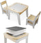 Milou Kinderzitgroep - Tafel met 2 stoelen - Opbergruimte - Naturel