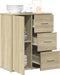 vidaXL - Dressoir - 60x31x70 - cm - bewerkt - hout - sonoma - eikenkleurig