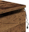 vidaXL - Nachtkastje - met - LED - Wandmontage - Oude - Hout - 50x36x30 - cm