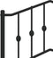 vidaXL - Hoofdbord - 80 - cm - metaal - zwart