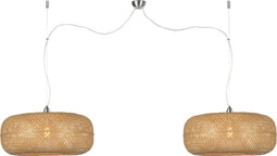 GOOD&MOJO Hanglamp Palawan - Bamboe - 180x60x25cm - 2L - Scandinavisch,Bohemian - Hanglampen Eetkamer, Slaapkamer, Woonkamer