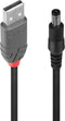 Lindy 70268 - USB A naar DC connector - 5V 1,5 m - Zwart