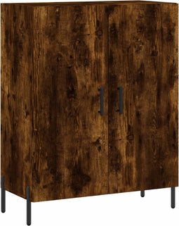 vidaXL - Dressoir - 69,5x34x90 - cm - bewerkt - hout - gerookt - eikenkleurig