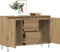 vidaXL - Dressoir - 104x35x70 - cm - bewerkt - hout - artisanaal - eikenkleurig