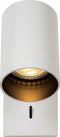 Atmooz - Wandspot Nuo - wit - Opbouwspot - Wandlamp met 1 lichtbron - Industrieel - Woonkamer / Slaapkamer - Hoogte 12cm - Metaal