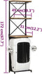 vidaXL - Wijnkast - tractor - 49x31x172 - cm - ruw - mangohout - wit
