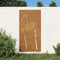 vidaXL - Wanddecoratie - tuin - bloemenontwerp - 105x55 - cm - cortenstaal