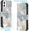 iMoshion Hoesje Geschikt voor iPhone 12 Mini Hoesje Met Pasjeshouder - iMoshion Design Softcase Bookcase - Wit / Zwart / Goud / Glamour Botanic