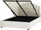 VINCENNES - Bed met opbergruimte - Gebroken wit - 140 x 200 cm - Fluweel