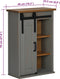 vidaXL - Hangkast - HALDEN - met - schuifdeur - 49x22,5x70 - cm - grenenhout - grijs