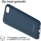 iMoshion Hoesje Geschikt voor iPhone SE (2022) / SE (2020) / 8 / 7 Hoesje Siliconen - iMoshion Color Backcover - Donkerblauw