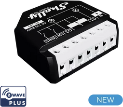 Shelly Wave 2PM - Schakelactor Z-Wave - 2 kanalen 16 A - Vermogensmeting