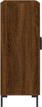 vidaXL - Dressoir - 69,5x34x90 - cm - bewerkt - hout - bruin - eikenkleur