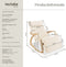 tectake® Schommelstoel - Relaxstoel met kussen - 5-voudig verstelbare voetsteun - Beige