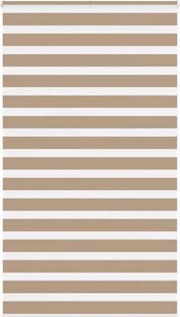 vidaXL - Zebra - Blind - 130x230 - cm - stofbreedte - 125,9 - cm - polyester - zandbruin