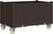 vidaXL - Plantenbak - met - wielen - 80x50x54 - cm - polypropeen - bruin