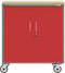vidaXL - Gereedschapskast - op - Wielen - met - Vergrendeling - Rood - 75x45x85 - cm - Staal