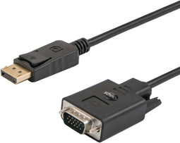 Savio CL-92 - DisplayPort naar VGA Kabel - 1,8 m - Zwart