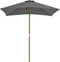 vidaXL - Parasol - met - houten - paal - 150x200 - cm - antraciet