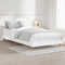 vidaXL - Bedframe - bewerkt - hout - wit - 90x190 - cm