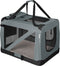 Lassie - Vouwbare Hondentransportbox M - Geschikt voor kleine honden - Grijs - 42 x 60 x 44 cm