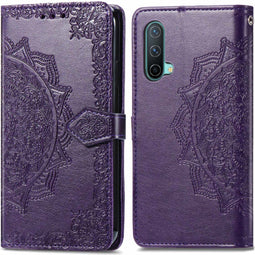 iMoshion Hoesje Geschikt voor OnePlus Nord CE 5G Hoesje Met Pasjeshouder - iMoshion Mandala Bookcase - Paars