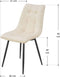 Blanca Eetkamerstoelen - Set van 2 - Fluweel - Beige (2 stuks)
