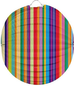 Folat - Bollampion 22 cm - Lampion Sint Maarten - Strepen