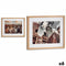 Schilderij Gebouw Hout Glas 43 x 3 x 53 cm (6 Stuks)