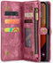 Caseme Geschikt voor iPhone 16 Plus hoesje - Vintage 2 in 1 portemonnee - Rood