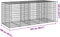 vidaXL - Schanskorf - 250x100x100 - cm - gegalvaniseerd - ijzer - zilverkleurig