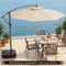 Coast Verrijdbare Vulbare Parasolvoet - HDPE Cantilever Parasolhouder - 80 x 61 x 21,5 cm - Zwart