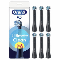 Oral-B iO Ultimate Clean - Opzetborstels - Kleurveranderende borstelharen - Zwart (6 stuks)