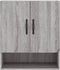 vidaXL - Wandkast - 60x31x70 - cm - bewerkt - hout - grijs - sonoma - eikenkleurig