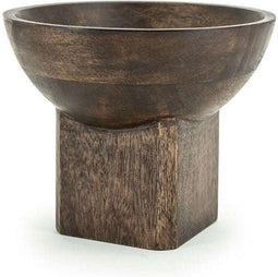 BY-BOO vaas/schaal Bora medium - 20x20x16cm- mangohout brown