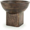 BY-BOO vaas/schaal Bora medium - 20x20x16cm- mangohout brown