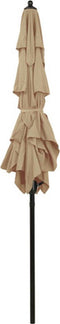 vidaXL - Parasol - 3-laags - met - aluminium - paal - 2x2 - m - taupe