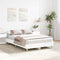 vidaXL - Bedframe - zonder - matras - 135x190 - cm - spaanplaat - wit