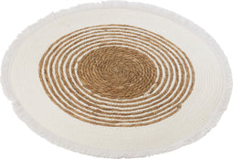 J-Line tapijt Geweven - gras - wit/naturel - medium