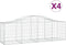 vidaXL - Schanskorven - 4 - st - gewelfd - 200x50x60/80 - cm - gegalvaniseerd - ijzer