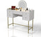 Samira Kaptafel - Touch LED Spiegel - 5 Lades - Wit/Goud
