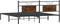 vidaXL - Bedframe - zonder - matras - 183x203 - cm - spaanplaat - gerookt - eiken