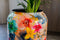 TS Collection - Bloempot hoog Sparkle spring - 30x42 - Metaal & Epoxy - Exclusieve woonitems voor binnen - Handgemaakt - Unieke print - Designed by Lammie