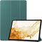 3-Vouw sleepcover hoes - Geschikt voor Samsung Galaxy Tab S7 Plus / Tab S8 Plus - Groen