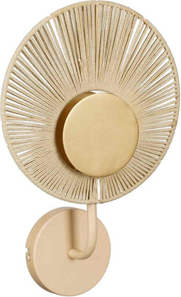 Mica Decorations Wandlamp Helge - 26x12x39 cm - Ijzer - Beige