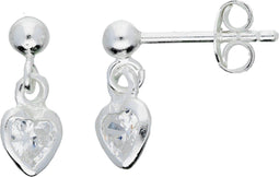 Lilly 108.0402.00 - Oorhangers - 925 Sterling Zilver - Hartje met Zirkonia