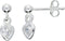 Lilly 108.0402.00 - Oorhangers - 925 Sterling Zilver - Hartje met Zirkonia
