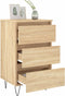 vidaXL - Nachtkastjes - 2 - st - 40x35x69 - cm - bewerkt - hout - sonoma - eikenkleurig